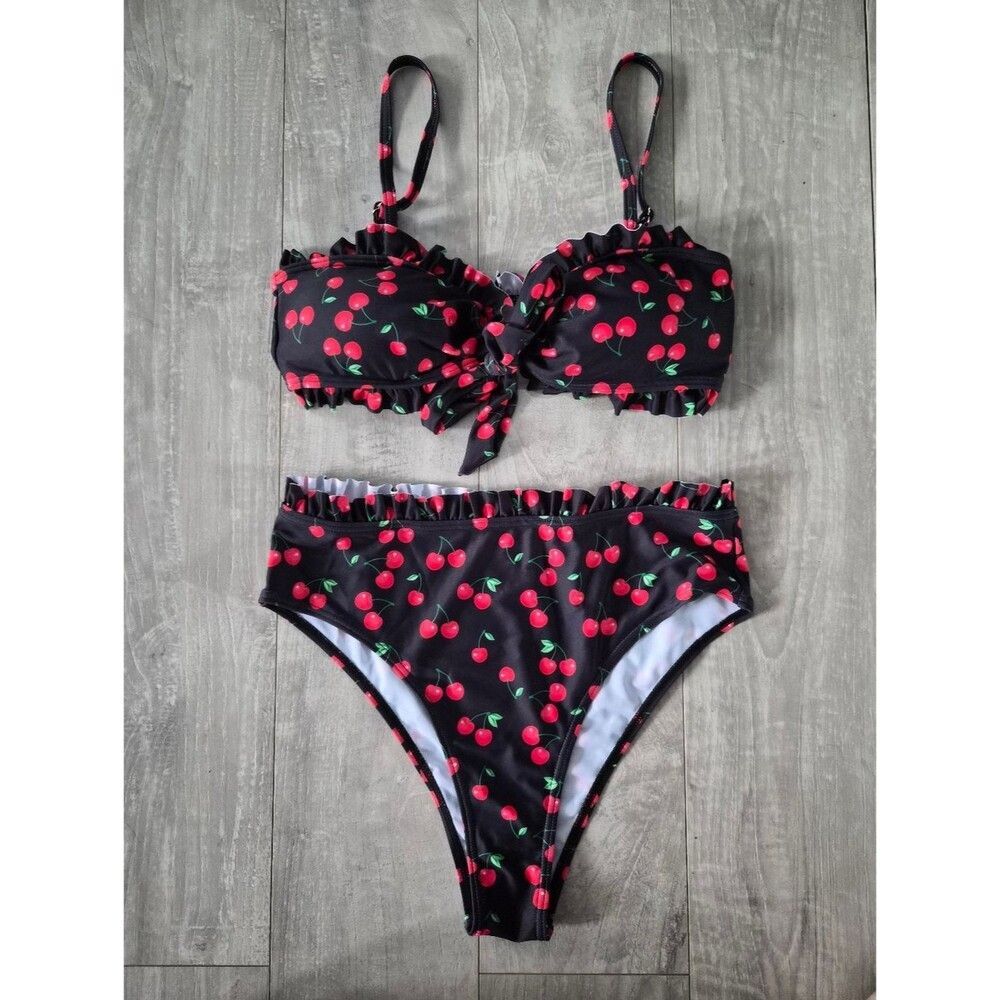 No-brand Women's Black and Red Bikini-and-tankini-tops